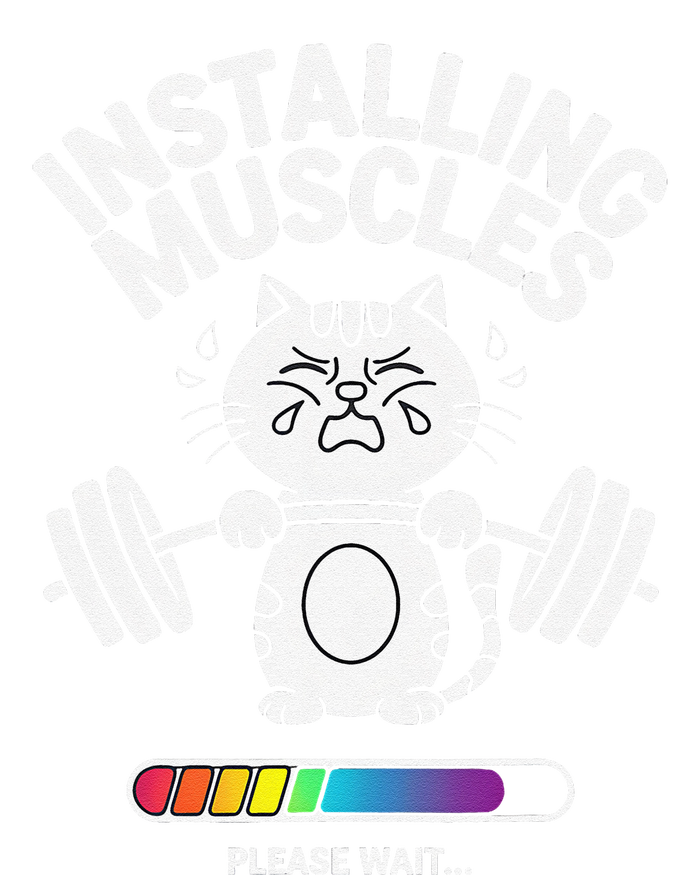 Installing Muscles Please Wait Cat Workout Gym Fitness T-Shirt