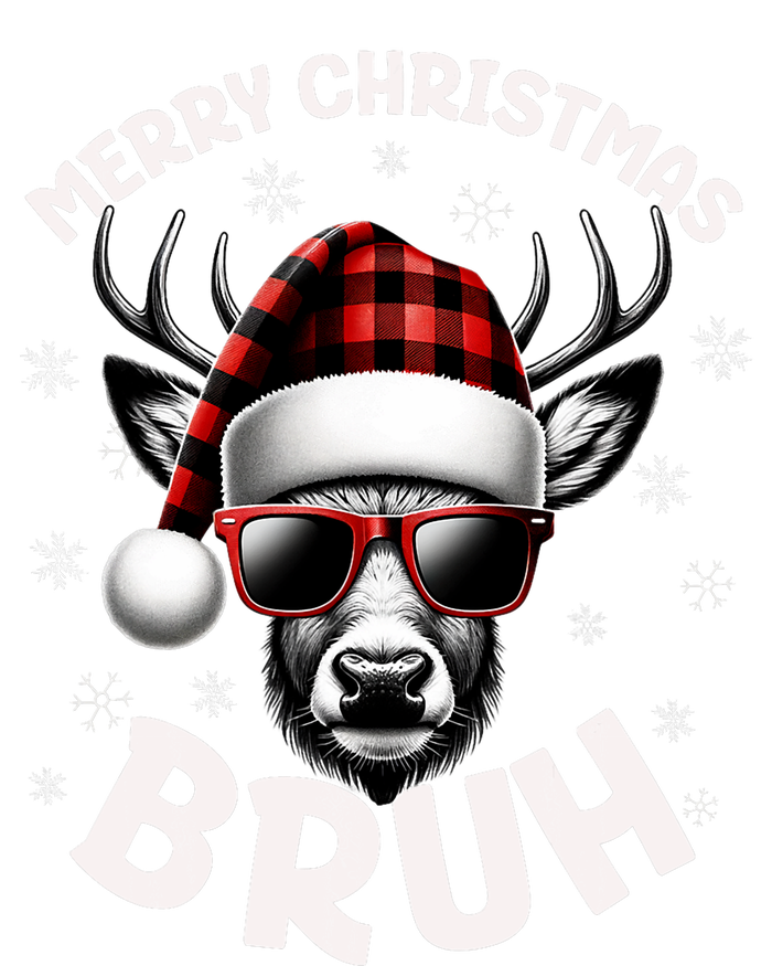 Bruh Christmas Teens Xmas Merry Christmas Reindeer Women's Long Sleeve Flannel Pajama Set 