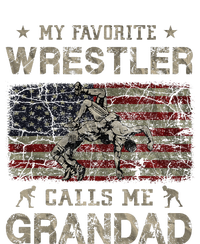 My Favorite Wrestler Calls Me Grandad FatherS Day Usa Flag T-Shirt