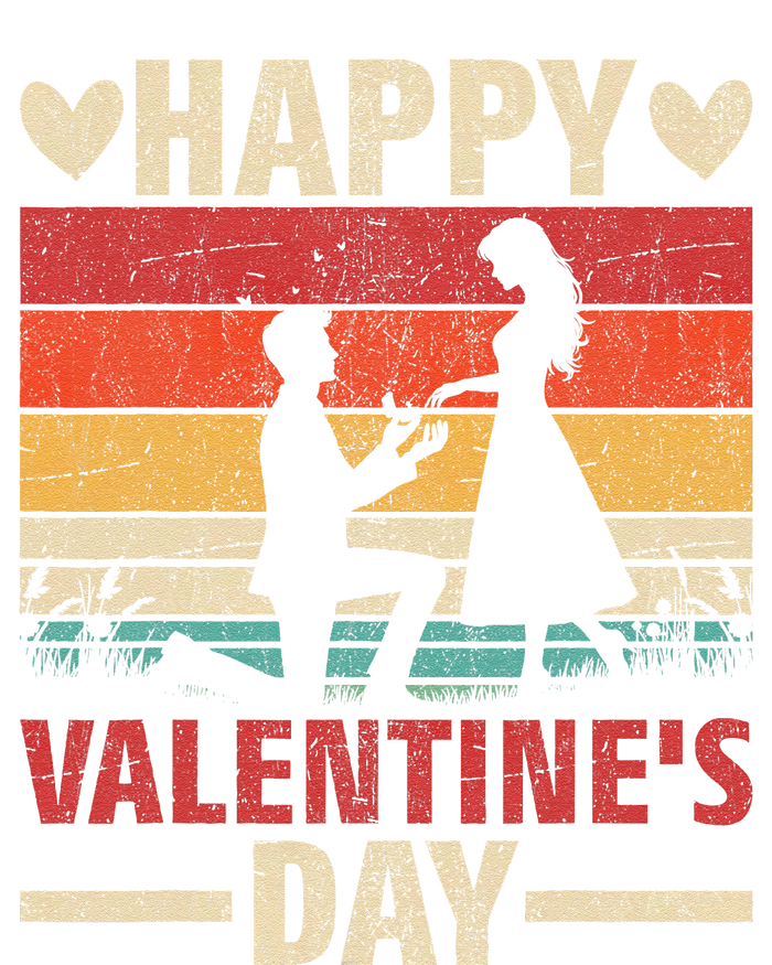 Retro Vintage Happy ValentineS Day Proposal Silhouette T-Shirt