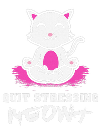 Quit Stressing Meowt Funny Meditation Lotus Seat Cat Yoga T-Shirt