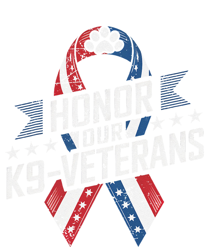 Honor Our K9 Veterans Usa Flag Ribbon Tribute T-Shirt