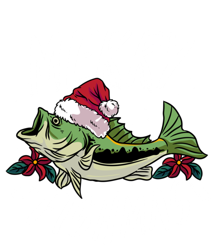 Funny Christmas Themed Bass Fishing Design Merry Fishmas Meaningful Gift T-Shirt