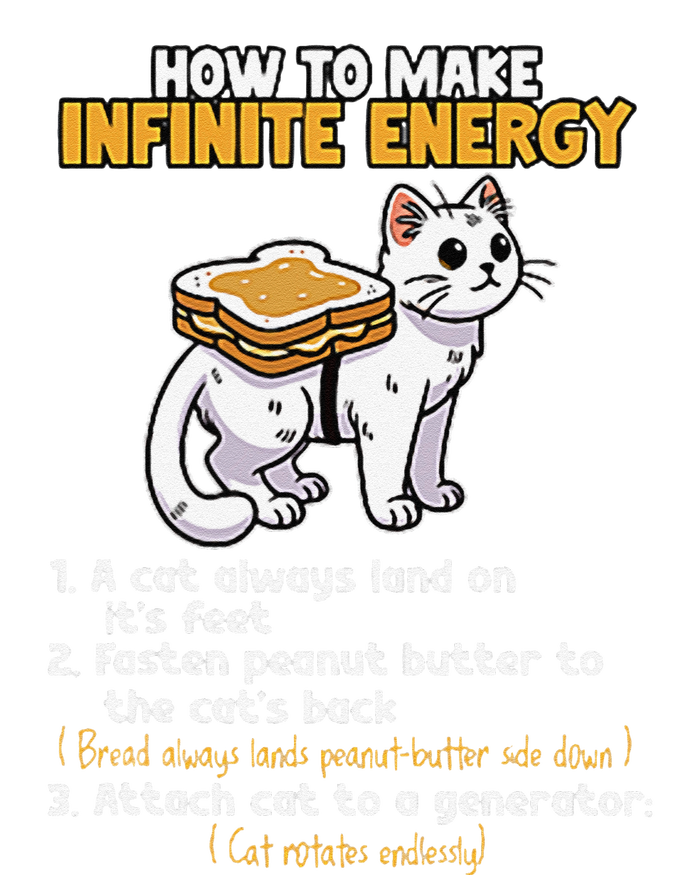 How To Make Infinite Energy Cat Humor Minimalist Cooling Performance Crew T-Shirt