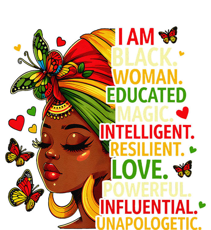 I Am Black Woman Educated Magic Intelligent Melanin T-Shirt