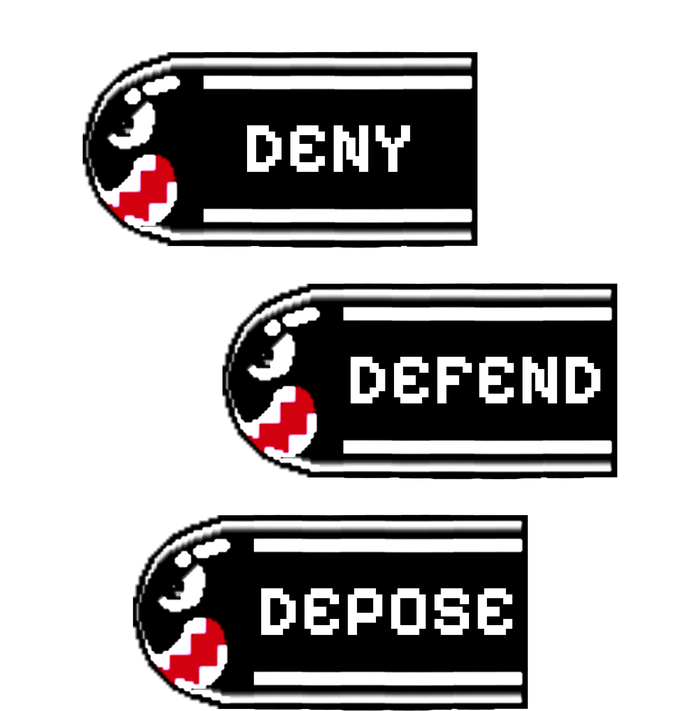 Deny Defend Depose Banzai Bill Valucap Bio-Washed Visor