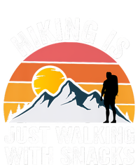 Hiking Is Just Walking With Snacks Hiking Humor Funny Saying Premium Womens Cotton Relaxed Long Sleeve T-Shirt