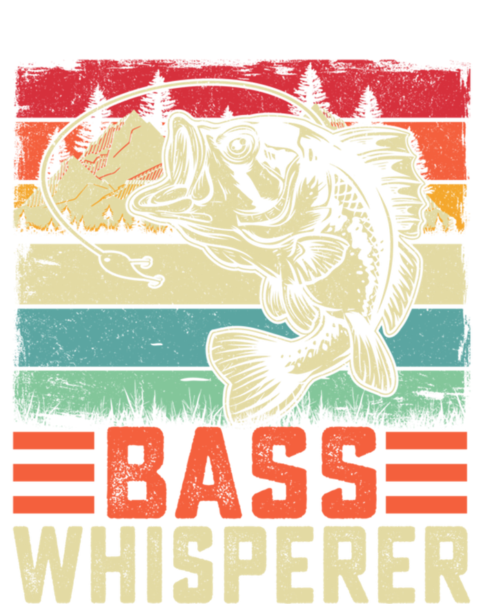 Retro Vintage Bass Fish Funny Gift Funny Bass Whisperer Fishing Gift T-Shirt