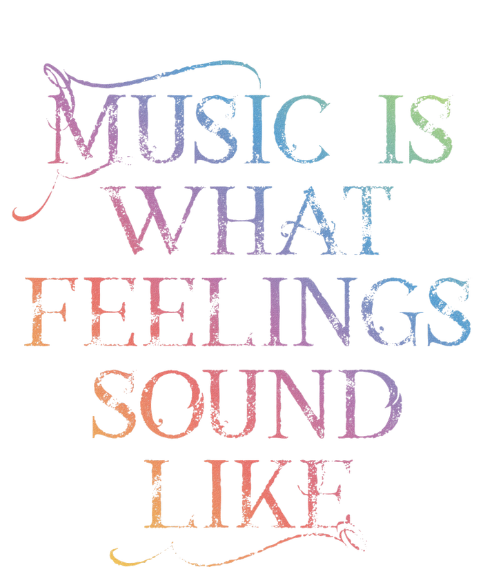 Music Is What Feelings Sound Like Rainbow Letters Women's Long Sleeve Flannel Pajama Set 