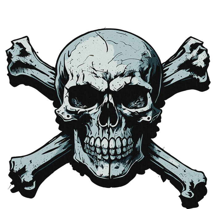 Jolly Roger Pirate Skull And Crossbones Flag Halloween V-Neck T-Shirt