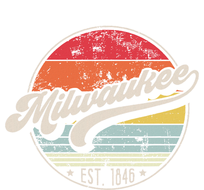 Retro Milwaukee Wi Home City 70s Style Sunset Gift T-Shirt