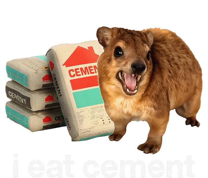 I Eat Cement Cursed Hyrax Funny Oddly Specific Dank Meme T-Shirt