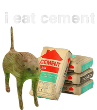 I Eat Cement Cursed Cat Funny Oddly Specific Dank Meme Cooling Performance Long Sleeve Crew