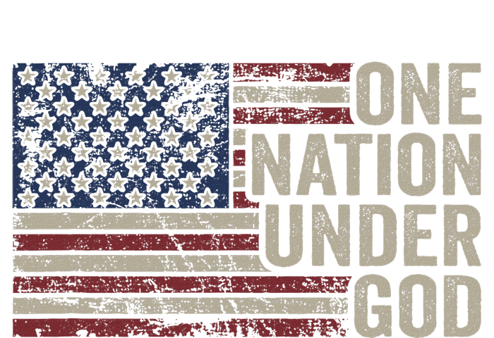 One Nation Under God Christian Usa Vintage American Flag T-Shirt