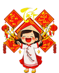 Chuc Mung Nam Moi Girl Cute Vietnamese New Year Ao Dai T-Shirt