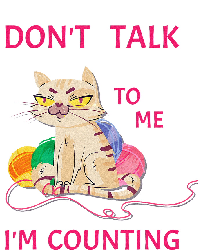 DonT Talk To Me IM Counting Funny Crochet Cat Lover Yupoong Adult 5-Panel Trucker Hat