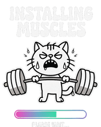 Installing Muscles Please Wait Cat Workout Gym Fitness T-Shirt