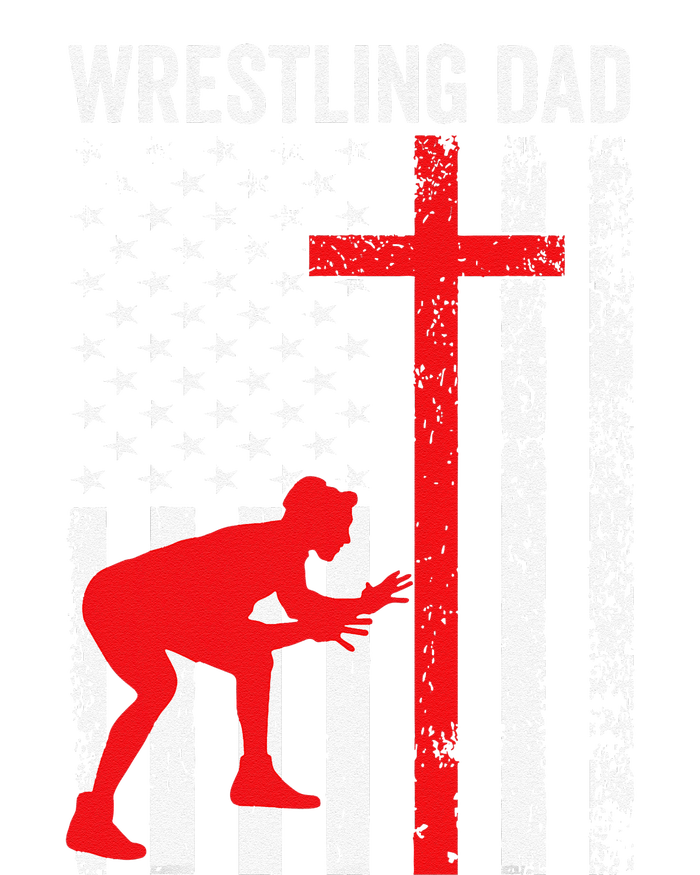 Wrestling Dad American Flag Wrestling Dad T-Shirt