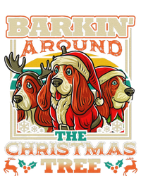 Basset Hound Barkin Around The Christmas Tree Dog Santa T-Shirt