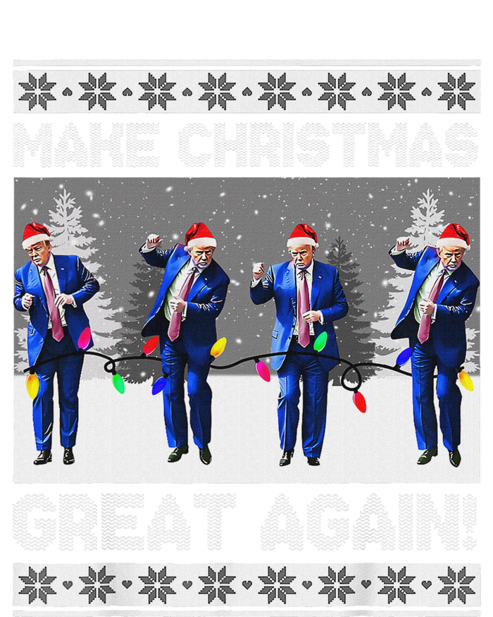 Make Christmas Great Again Trump Dance Xmas Long Sleeve Pajama Set