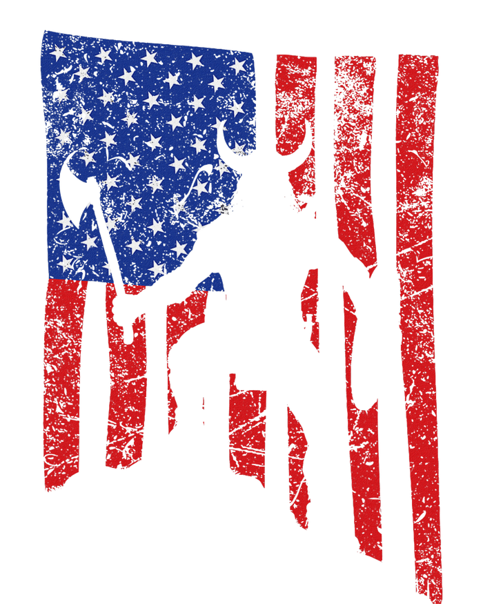 American Flag Viking By Blood Axe Norse Mythology Valhalla T-Shirt