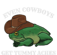 Even Cowboys Get Tummy Aches Frog Wearing Cowboy Hat Womens California Wash Sweatshirt