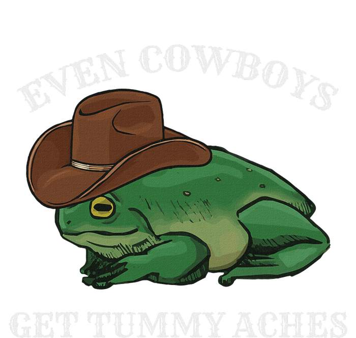 Even Cowboys Get Tummy Aches Frog Wearing Cowboy Hat Womens California Wash Sweatshirt