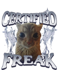 Funny Cat Meme Certified Freak Eat Cement Cursed Cat T-Shirt