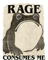 Retro Japanese Frog Funny Meme Quote Rage Consumes Me T-Shirt