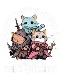 Rpg Gamer Cats Side Quest Distracted Nerdy Tabletop Fun T-Shirt