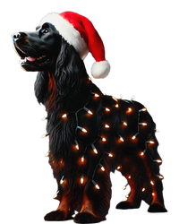 Gordon Setter Santa Hat Christmas Lights Dog Owner Mom Dad T-Shirt