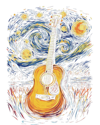 Starry Night Inspired Acoustic Guitar T-Shirt