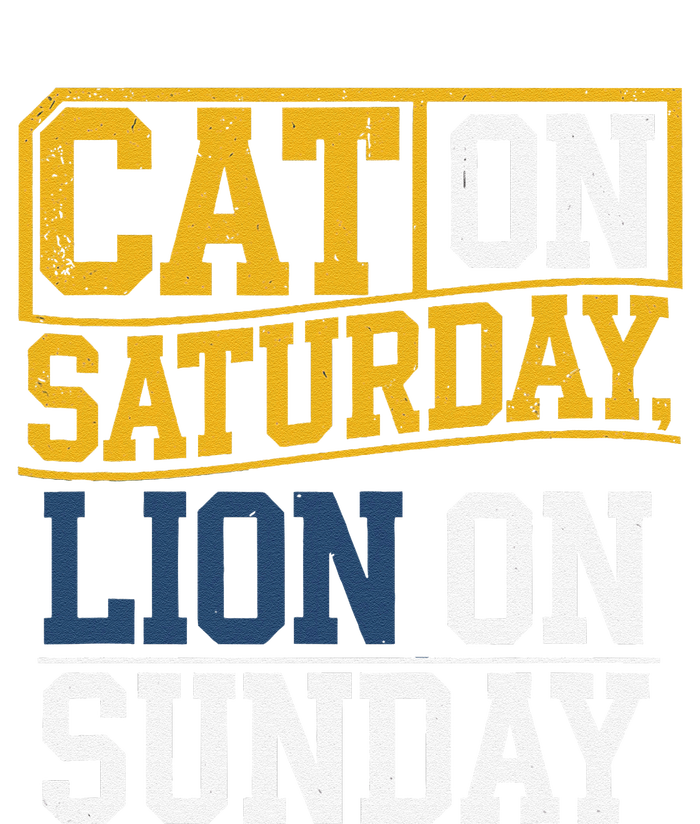 Cat On Saturday Lion On Sunday Funny Gag T-Shirt