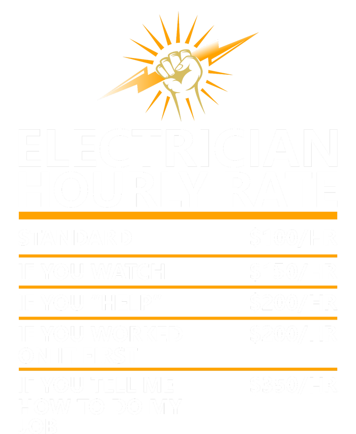 Electrician Hourly Rate Funny Premium T-Shirt