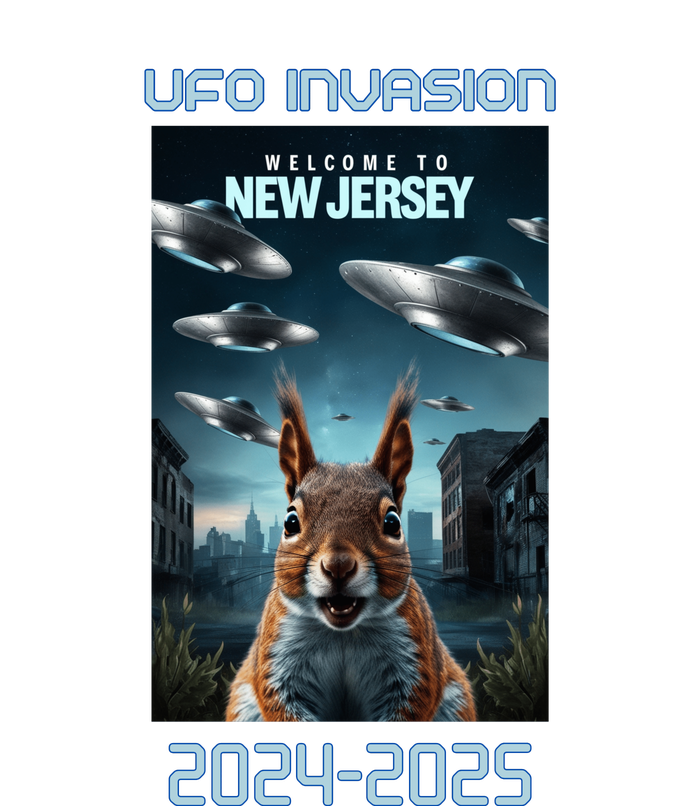 Drones New Jersey Ufo Uap Alien Invasion Insulated Varsity Jacket