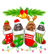 Cute Poodle Dog In Sock Christmas Santa Xmas Dog Gift T-Shirt