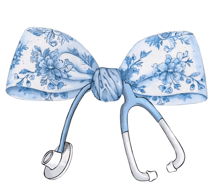 Toile Nurse Bow Blue Coquette Nurse Stethoscope Bow Pajama Set