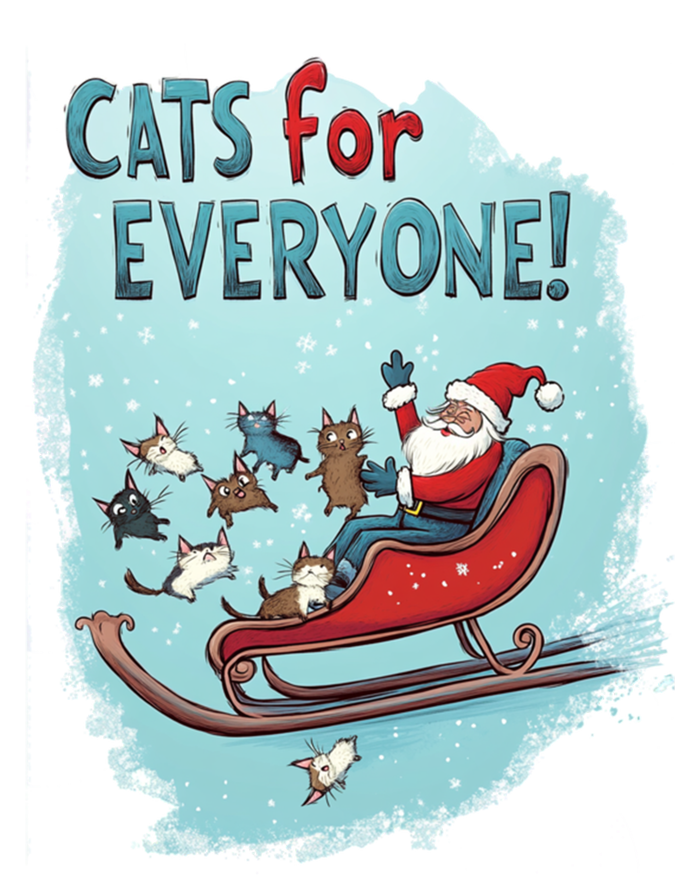 Funny Christmas Cats For Everybody Xmas Cat Santa Gift T-Shirt