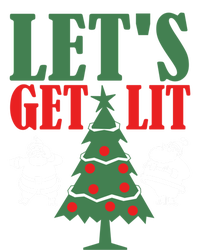 Funny Christmas LetS Get Lit Ing Xmas Lights Tree Gift T-Shirt