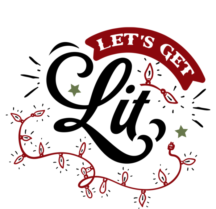 Funny LetS Get Lit Christmas Lights Xmas Holiday Cool Gift T-Shirt