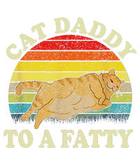 Funny Fat Chonk Dad Cat Daddy To A Fatty Retro Cat Dad T-Shirt