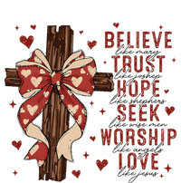 Believe Like Mary Trust Like Joseph Coquette Bow Cross Mousepad