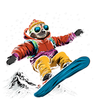 Snowboarding Animals Sloth On A Snowboard Snowboarding Gift V-Neck T-Shirt