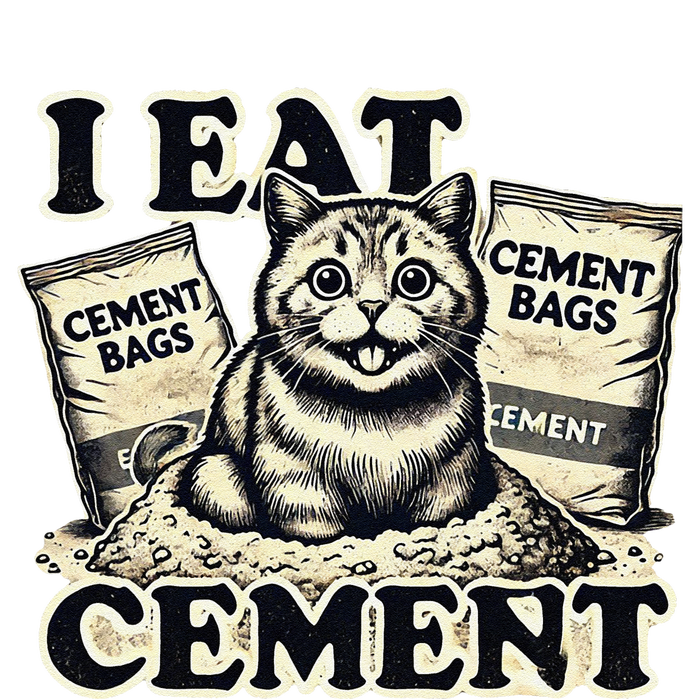 I Eat Cement Cursed Cat Funny Oddly Specific Meme T-Shirt