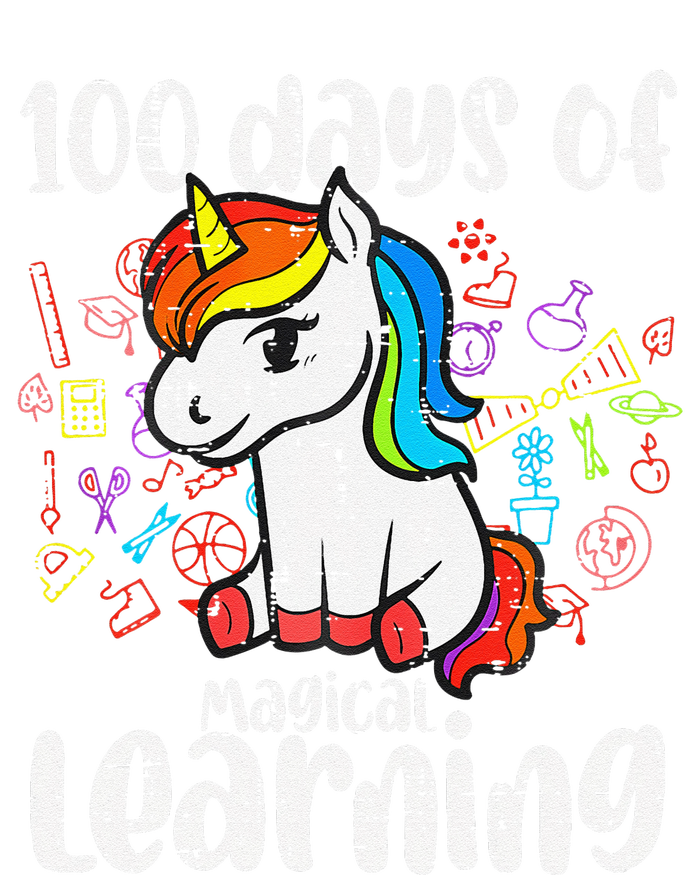 Retro 100 Days Of Magical Learning Unicorn 100th Day Long Sleeve Shirt