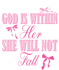 God Is Within Her She Will Not Fall Bible Verse Coquette Bow Great Gift Women's Tri-Blend 3/4-Sleeve Raglan Shirt