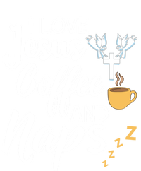 I Love Jesus Coffee And Naps Cool Gift Women's Long Sleeve Flannel Pajama Set 