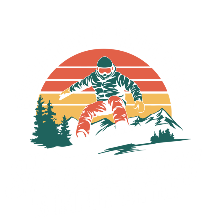 Snowboarding Lover Humor Design Funny Snowboarder Gift Ladies Long Sleeve Shirt