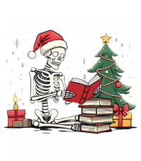 Skeleton Holiday Reading Funny All Booked For Christmas Funny Gift T-Shirt