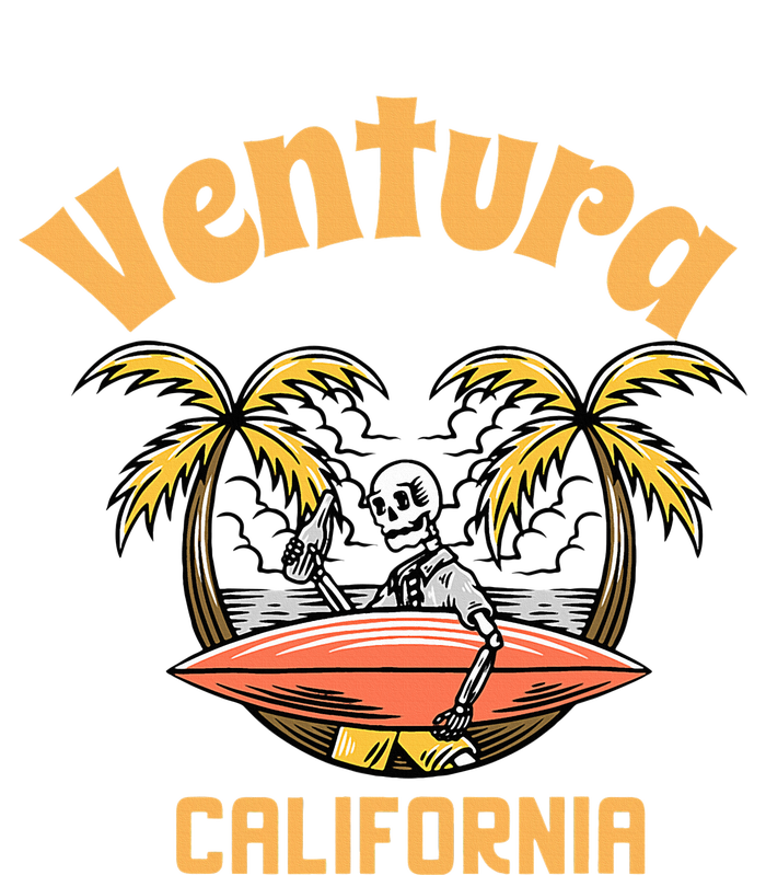 Ventura California Classic Skeleton Surfer T-Shirt